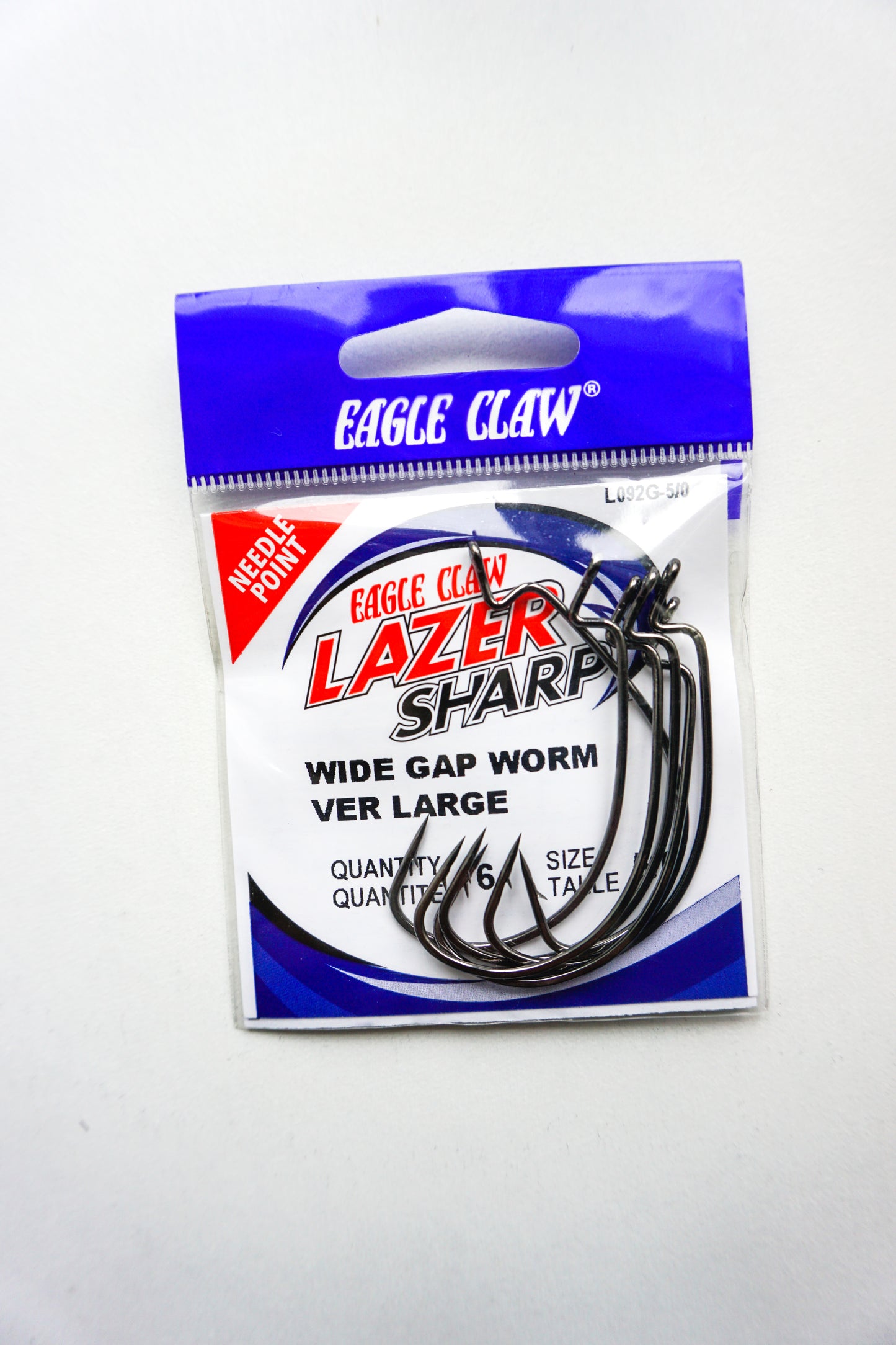 Lazer Sharp Wide Gap Worm Hook (L092)