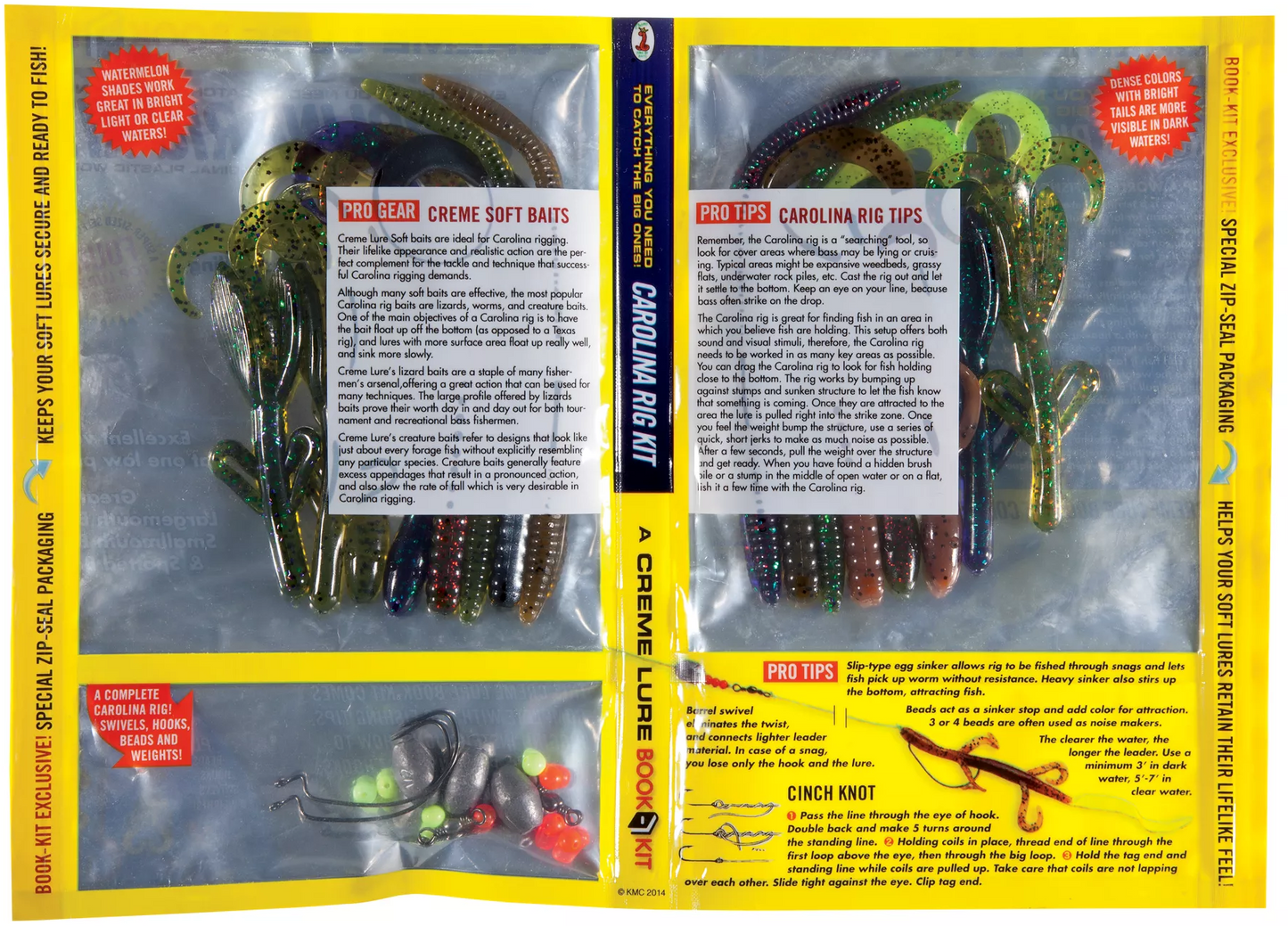 Creme Carolina Rig 26pc Book Kit