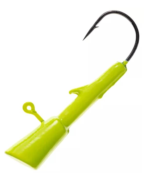 Lelands Lures Crappie Magnet 1/16oz Chartreuse Jig Heads 5pk