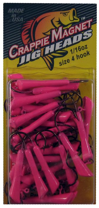 Crappie Magnet Jig Head-Pink 1/16oz 25pk