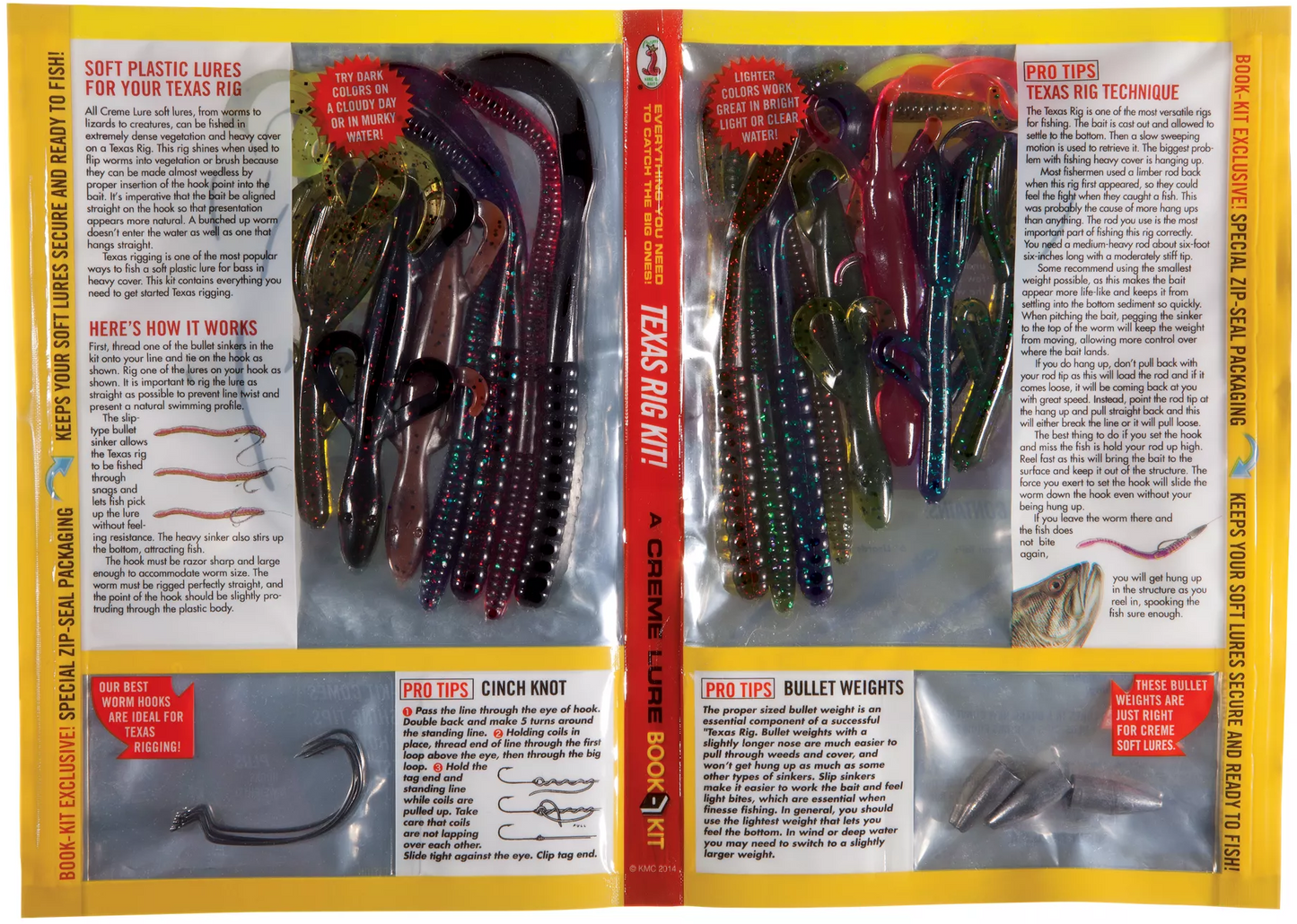 Creme Texas Rig 18pc Book Kit