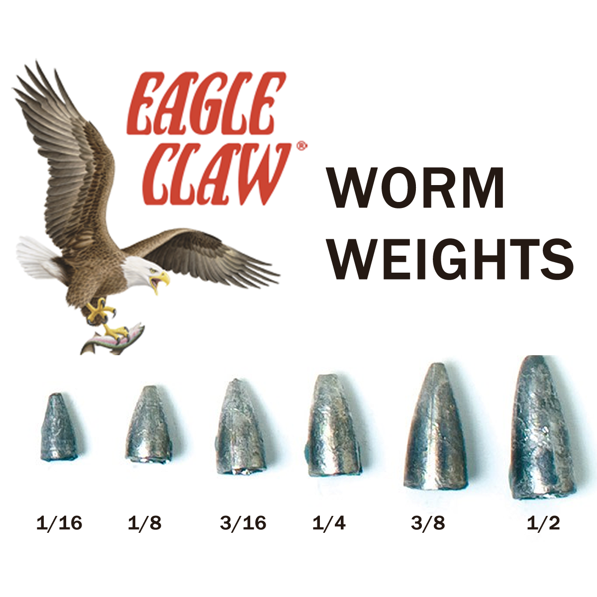 Eagle Claw Worm Weight 1/8OZ. 02040-001