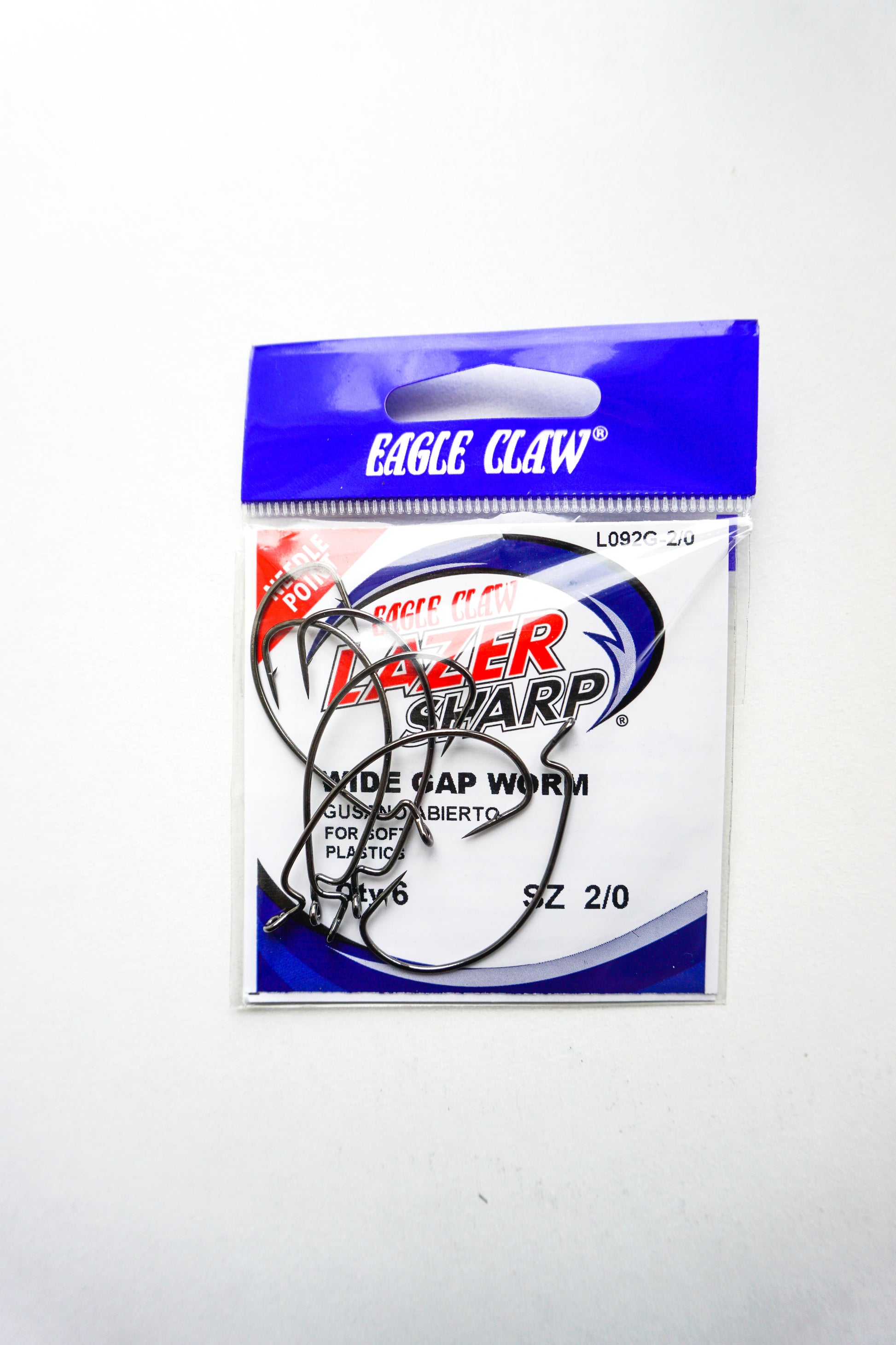 Eagle Claw Lazer Sharp Wide Gap Worm Hook - L092