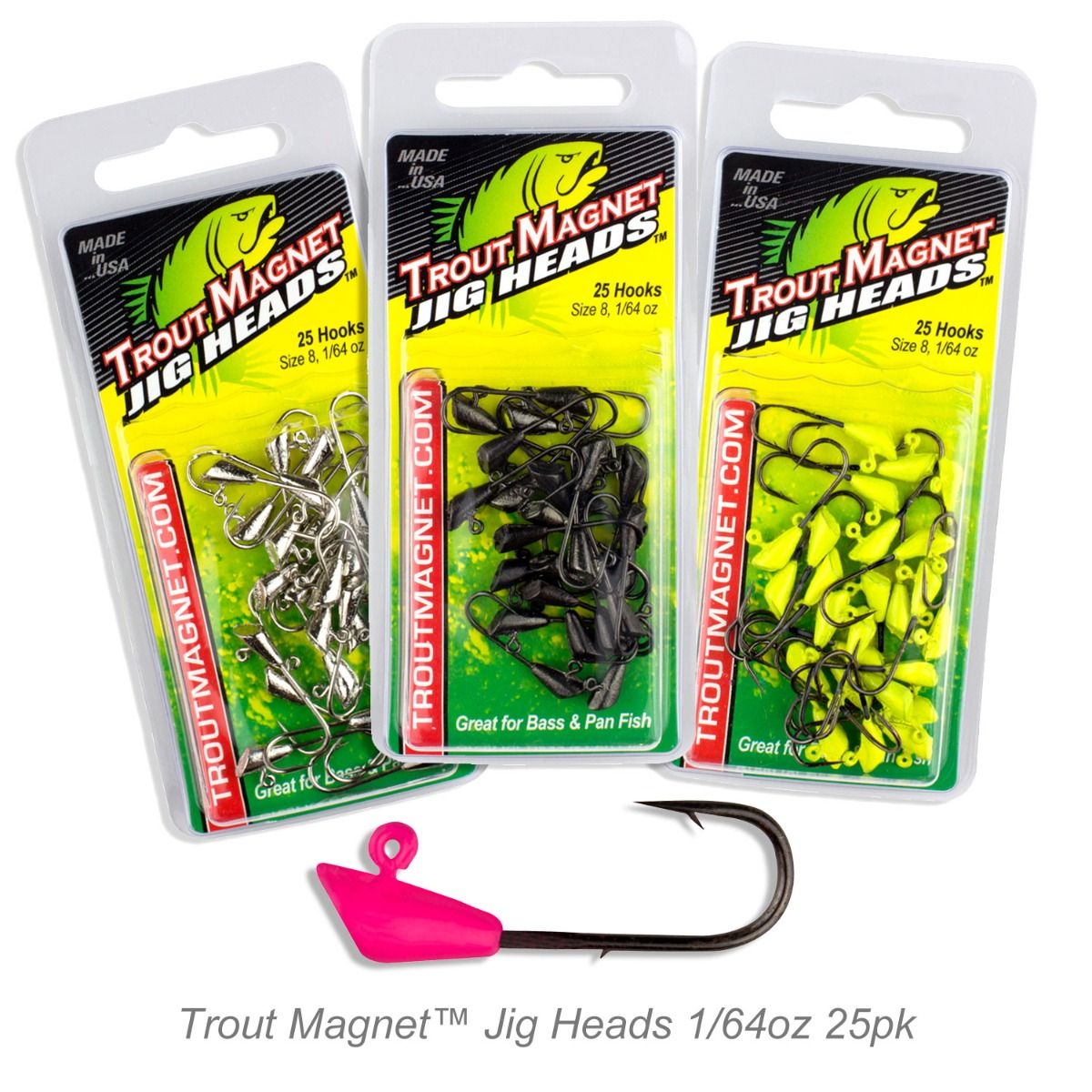 Trout Magnet Jig Heads - 1/64oz 25pk